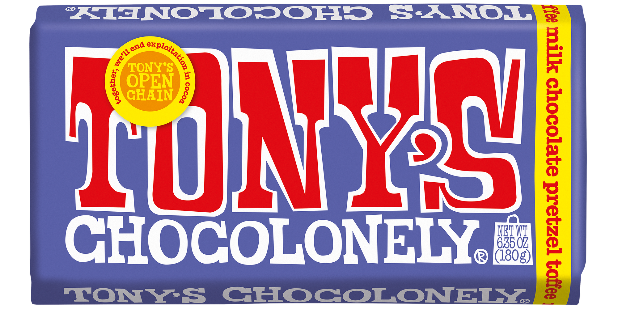 Dark Milk Pretzel Toffee 42%, 15 Bar Pack