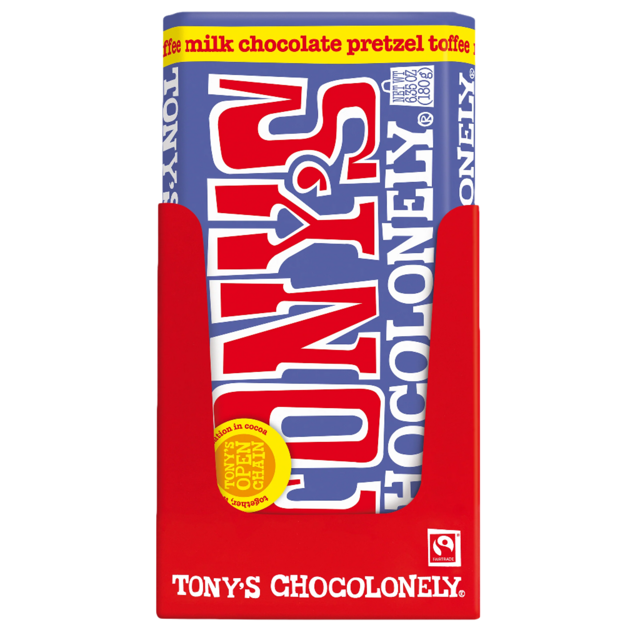 Dark Milk Pretzel Toffee 42%, 15 Bar Pack