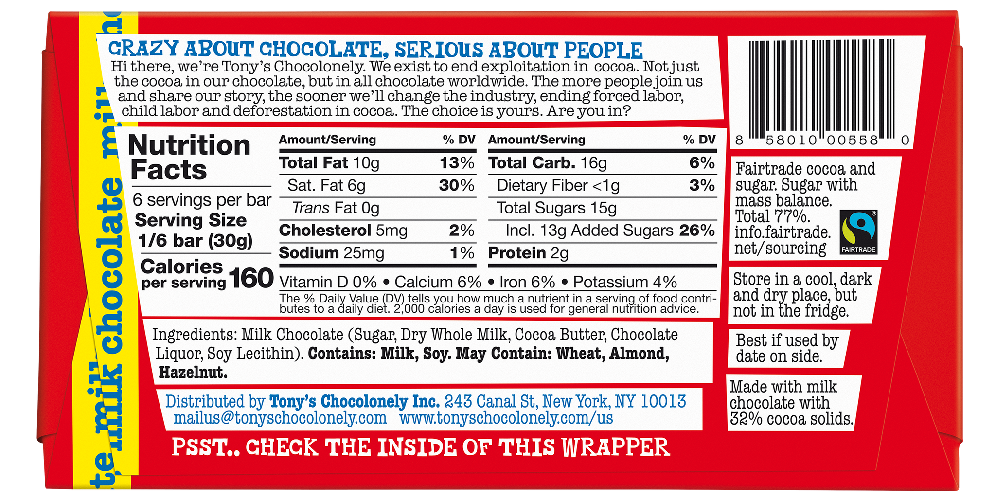 Milk Chocolate 32% Bar