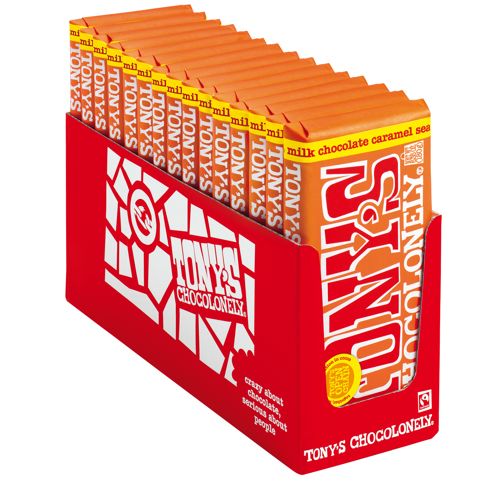 Milk Chocolate Caramel Sea Salt 32%, 15 Bar Pack