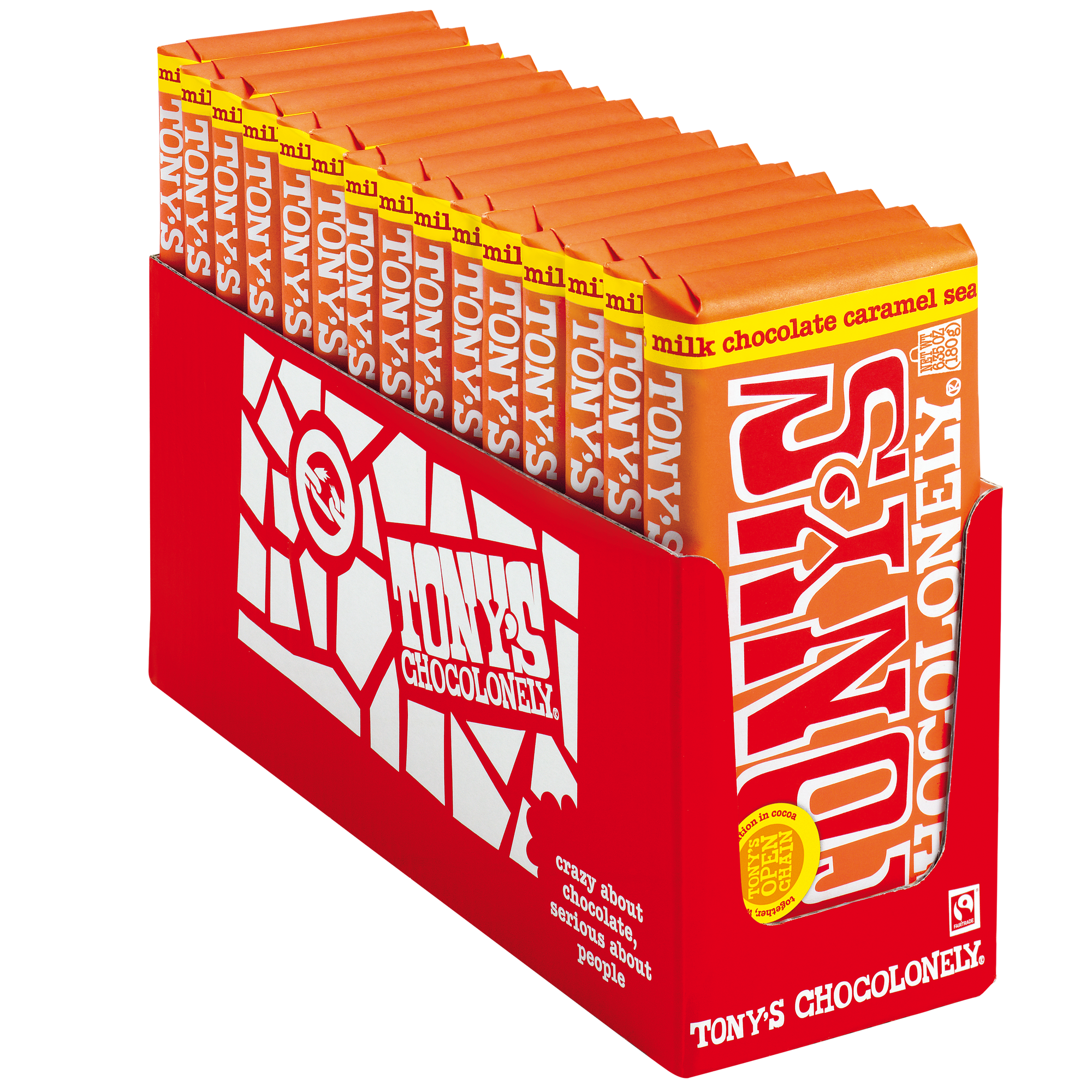 Milk Chocolate Caramel Sea Salt 32%, 15 Bar Pack