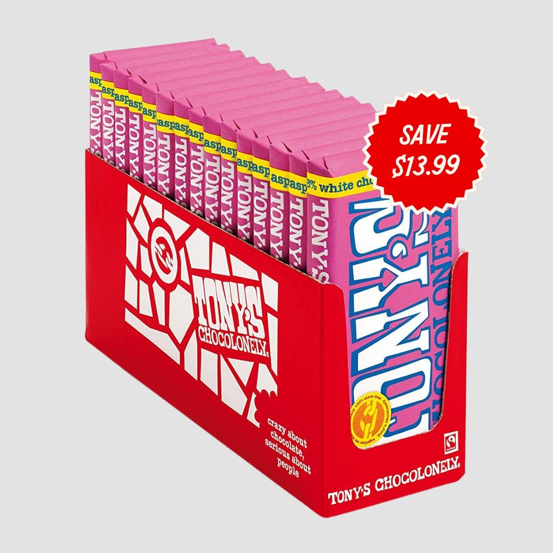White Chocolate Raspberry Popping Candy 28%, 15 Bar Pack - Cook & Nelson